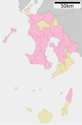 獅子島の位置（鹿児島県内）