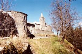 A view of the church in the village of Montgardin