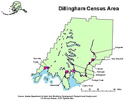 Kaart van Dillingham Census Area