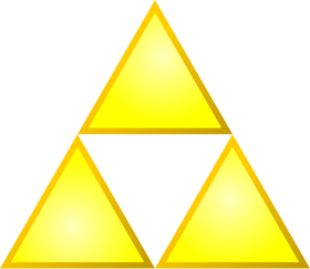 Dessin représentant la Triforce.