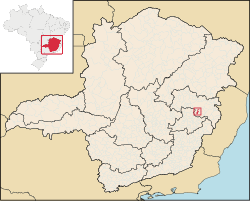 Localização de Engenheiro Caldas em Minas Gerais