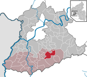 Poziția ortsgemeinde Schillingen pe harta districtului Trier-Saarburg