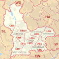 UB postcode area map