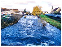 Vue sur La Savoureuse et le Pont Carnot