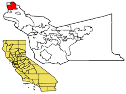 The City of Berkeley highlighted within Alameda County.