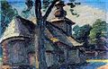 Old Church in Zakopane, oil painting, 1910