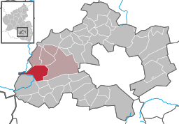 Läget för Hütschenhausen i Landkreis Kaiserslautern