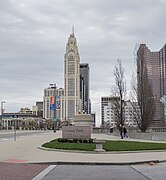 Park sign by Broad Street