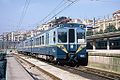 Triebwagen der Serie 3500 mit Bei- und Steuerwagen im Bahnhof San Sebastián-Amara, 1988