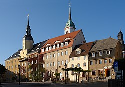 Market square with town hall