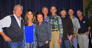 The Sons of Champlin in 2014. Left to right: Bill Champlin, Tamara Champlin, Carmen Grillo, Richard Mithun, Geoffrey Palmer, Alan Hertz, Jeff Lewis, Tim Cain.