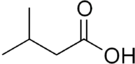 Isovaleric acid structure.png