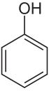 Structuurformule van fenol