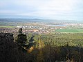 Olbersdorf sett fra fjellet Töpfer i Zittauer Gebirge