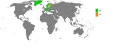 Land hvor Ida (grønt) er mye brukt