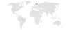 Location map for Finland and Lebanon.