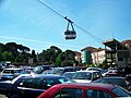 Gondola of Gibraltar Cable Car on down elevation