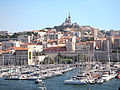 Notre-Dame de la Garde, gezien vanuit de oude haven