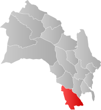 Kart som viser Kongsberg kommune.