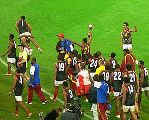 Papua New Guinea after a lap of honour