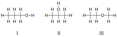 Các đồng phân của propanol