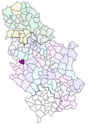 Kosjerić – Mappa