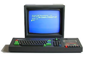 Amstrad CPC 464, with CTM644 colour monitor