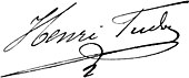 signature de Henri Tudor