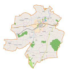 Mapa konturowa gminy Werbkowice, po prawej znajduje się punkt z opisem „Kolonia Terebiń”