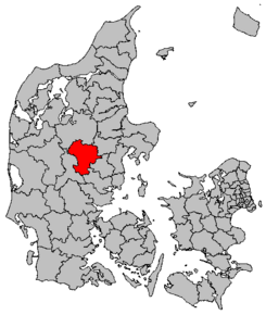 Kart over Silkeborg kommune