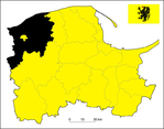 Localização do Condado de Słupsk na Pomerânia.