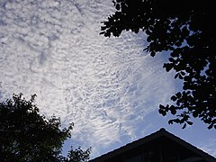 Cirrocumulus undulatus intrecciato con cirrocumulus