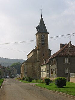 Centrum obce s kostelem sv.Makaria