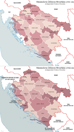 Lokacija Nezavisne Države Hrvatske