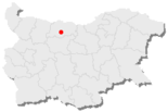 Karte von Bulgarien, Position von Плевен hervorgehoben