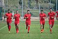 Cinque titolari del Vicenza in allenamento