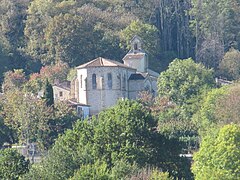 Église de Ganac depuis le chemin du Py