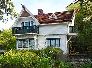 Essingeringen 72, "Drakhuset" villa i nationalromantisk stil, byggår 1906.