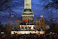 La Bastille am Abend der Manifestations des 10 et 11 janvier 2015