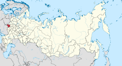 Ligging van Brjansk-oblast in Rusland