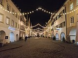 De marktplaats in de winter