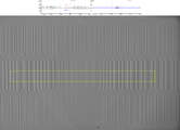 Magnetische Informationen auf einer Magnetstreifenkarte mit Feldwertmessung und demagnetisiertem (20 % der Standard-Feldstärke) Bereich