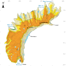 Carte montrant les différentes couche géologique de l'île.