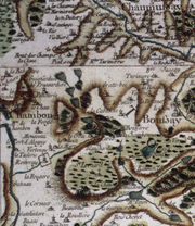 Chambon sur la carte de Cassini