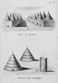 Image 2A drawing of Lunda houses by a Portuguese visitor. The size of the doorways relative to the building emphasizes the scale of the buildings. (from Zambia)