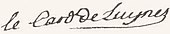 signature de Paul d'Albert de Luynes