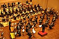 Members of the U.S. Navy Seventh Fleet Band perform alongside the Japan Maritime Self Defense Force Band.