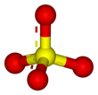 Ball-and-stick model of the sulfate anion`