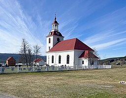 Klövsjö kyrka i maj 2024.