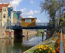 hefbrug over de Elde in Plau am See